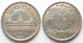 EGYPT. 25 Piastres AH 1375 (1956), silver, AU
KM # 385