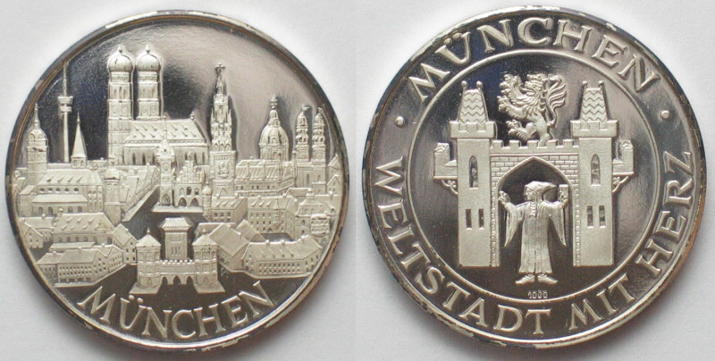 GERMANY. Munich, medal ND (about 1970), silver, 40mm, Proof
Silver 25.4g (1.000...