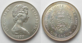 ISLE OF MAN. Crown 1977, Queen's Silver Jubilee Appeal, Elizabeth II, silver, BU
KM # 42a. Silver 28.28g (0.925)