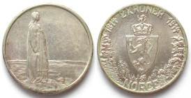NORWAY. 2 Kroner 1914, Constitution centennial, Haakon VII, silver, AU
KM # 377
