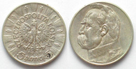 POLAND. 5 Zlotych 1936, Pilsudski, silver, XF
Y# 28