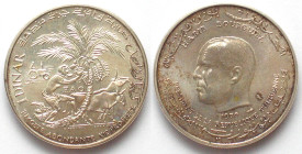 TUNISIA. Dinar 1970, F.A.O., Bourguiba, silver, UNC-
KM # 302