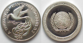 UNO. Official medal 1972, Nuclear Non-proliferation Treaty, silver, 38mm, Proof
Silver 25.4g (0.925)