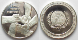 UNO. Official medal 1972, A World United in Understanding, silver, 38mm, Proof
Silver 25.5g (0.925)