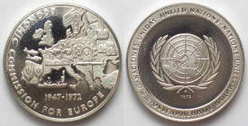 UNO. Official medal 1972, Economic Commission For Europe, silver, 38mm, Proof
Silver 25.4g (0.925)