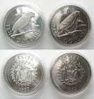 BELIZE. 10 Dollars 1982 FM, Amazon Parrot, Cu-Ni Prooflike and silver Proof (2).
KM # 69,69a. Franklin mint issue, mintage: 297 pcs.!