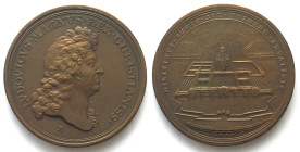 1675. LES INVALIDES.
AE Medaille par Jean Mauger (1648-1722). 45mm, 42.4g. MILITIBUS SENIO AVT VULNERE INVALIDIS - 1675. Poinçon: corne d'abondance B...