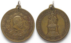 HESSE-DARMSTADT. Medal 1895 commemorating the victories of the Grand Duke Friedrich Wilhelm Ludwig IV during the Franco-Prussian War, brass, 30mm, UNC...