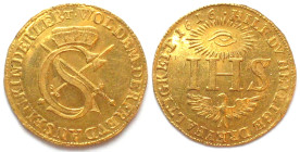 SAXONY-ALBERTINE. Ducat 1616 JOHANN GEORG, gold, Prooflike
Sophiendukat KM # 126, Friebe/Zacharias N 7.1. Weight: 3.50 g. Fineness: 0.986 Von poliert...
