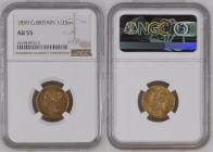 GREAT BRITAIN. 1/2 Sovereign 1859, VICTORIA, gold NGC AU 55
KM # 735.1, Weight: 3.99 g Fineness: 917 ‰ ( 3.66 g fine)