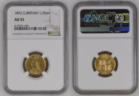 GREAT BRITAIN. 1/2 Sovereign 1892, VICTORIA, gold NGC AU 55
KM # 766, Weight: 3.99 g Fineness: 917 ‰ ( 3.66 g fine)