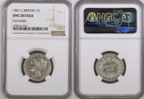 GREAT BRITAIN. Shilling 1861 VICTORIA, silver, NGC UNC Details
KM # 734.1
