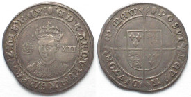GREAT BRITAIN. EDWARD VI, Shilling ND (1551-53), THIRD ISSUE, Mint mark Tun, LONDON, silver, VF+
S.2482
