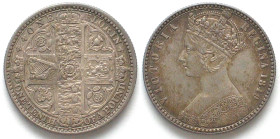 GREAT BRITAIN. Godless Florin 1849, VICTORIA, silver, XF
KM # 745