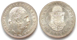 HUNGARY. 1 Forint 1890 KB, FRANZ JOSEPH I, silver, UNC
KM # 469