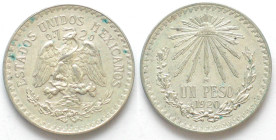 MEXICO. 1 Peso 1920, silver, UNC-
KM # 455, scarce in this condition!