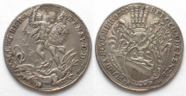 BEROMUENSTER. 1/2 Thaler ND (1720) silver, vz(XF)!
KM # 4. Gewicht / Weight / Poids: 13.5g, Stempelschneider / Die cutter: Hans Ulrich Bruppacher (U....