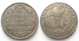 ZÜRICH. Halbtaler 1773, Löwenkopf n. links, Silber, Erhaltung! vz(XF)
HMZ 2-1165kkk. Leicht justiert / tiny adjustment marks.