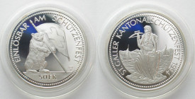 SWITZERLAND. RORSCHACH (ST. GALL) 50 Francs 1994, SHOOTING FESTIVAL, silver, Proof
HMZ 2-1348m