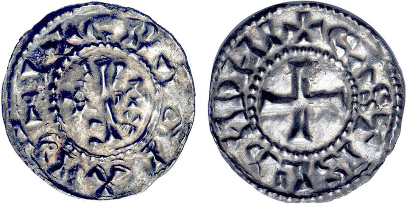 RAOUL (923-936)
Château-Landon : Denier
 - SUP 50 (SUP-)
Rare !


DE 308B...
