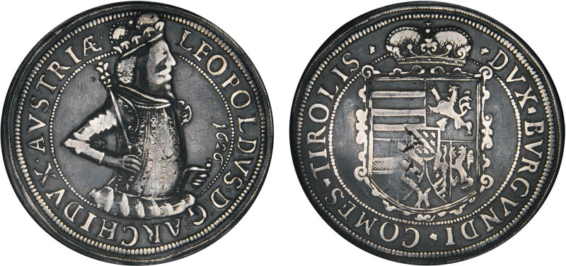 ALSACE
Ensisheim, Léopold V archiduc (1619-1632) : Thaler au grand buste
1626 ...