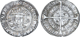 PICARDIE
Territoire de Calais, Henri VI (1422-1453) : Gros d'argent, var. aux besants
 - TTB 40 (TTB+)
Assez Rare !


B 1943, P 155-16
CALAIS -...