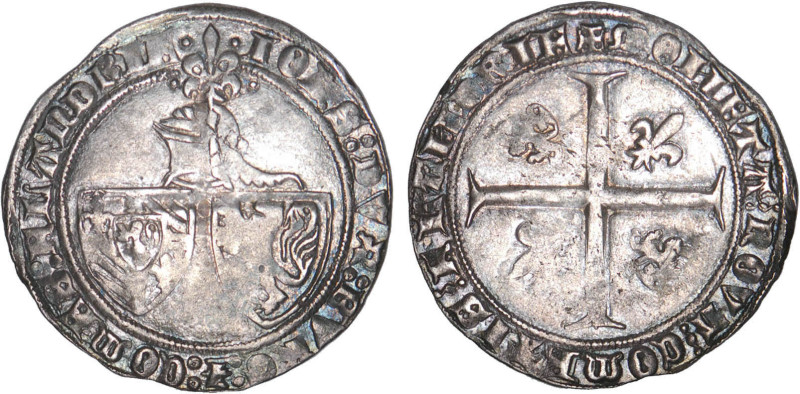 FLANDRE
Maison de Bourgogne, Jean sans Peur (1405-1419) : Double gros d'argent...