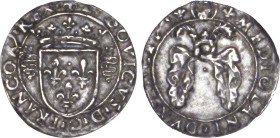 LOUIS XII pour l'Italie (1498-1512)
MILAN (1499-1512), Gros royal de 3 sous, dit "bissone", 2e type
 - TTB 40 (TTB+)
Rare !


D 731
MILAN - ARG...