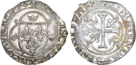 FRANÇOIS Ier (1515-1547)
Grand blanc à la couronne, 1er type, var. polylobes cantonnés
 - TTB 45 (TTB++)
Pt et ° 12e : Lyon - Très Rare !!


D 8...