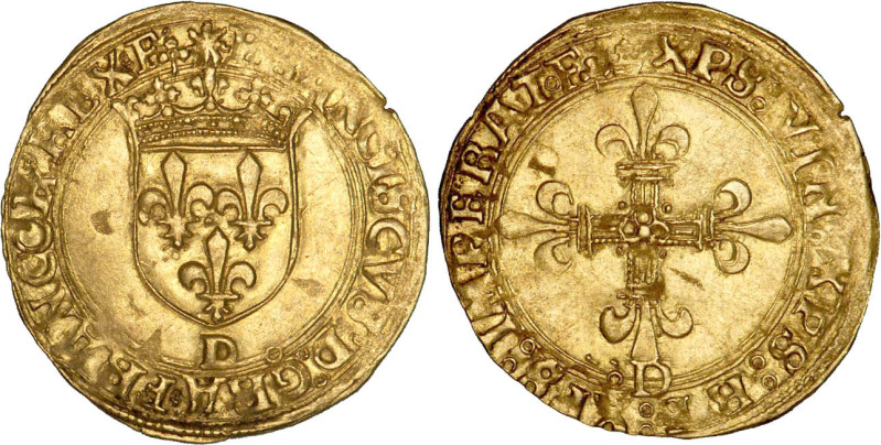 FRANÇOIS Ier (1515-1547)
Écu d'or au soleil, 11e type
 D - TTB 40 (TTB+)
Rare...