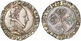 HENRI III (1574-1589)
1/2 franc au col plat
1589 M - SUP 58 (SUP)
Rare en l'état !


D 1131
TOULOUSE - ARGENT - 6,93g
 -----------------------...