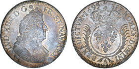 LOUIS XIV le Grand (1643-1715)
Écu aux palmes
1695 A - SUP 58 (SUP)
5/4, rf - Très Rare en l'état !!


DR 338, D 1520-1520a, GR 217, Dav# 3813, ...