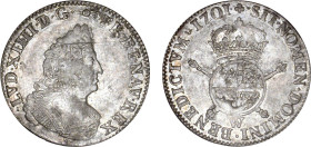 LOUIS XIV le Grand (1643-1715)
1/2 écu de Flandre aux insignes, 1er type
1701 W - TTB 40 (TTB+)
Rarissime !!!


DR 431, D 1546, GR 19
LILLE - A...