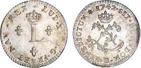 LOUIS XV le Bien aimé (1715-1774)
Double sol (2 sous), en billon
1742 BB - SPL 62 (SUP++)
Très Rare surtout en l'état !!
R. A. Vlack ne signale ce...