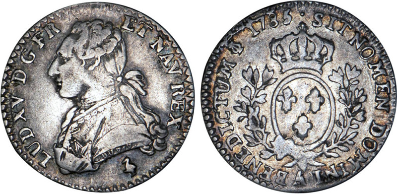 LOUIS XVI (1774-1792/93)
1/10 d'écu aux branches d'olivier & au buste habillé
...