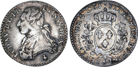 LOUIS XVI (1774-1792/93)
1/10 d'écu aux branches d'olivier & au buste habillé
1785 A - TTB 35 (TTB)
var. "Louis XV" - Très Rare !!


DR 609, D 1...