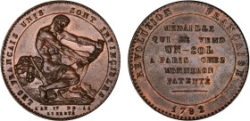 PÉRIODE RÉVOLUTIONNAIRE
MONNERON DE UN-SOL, à l'Hercule - bronze
1792 - SPL 60 (SUP+)
Rare !


VG 298, KM# Tn 22
BIRMINGHAM - BRONZE - 12,90g
...
