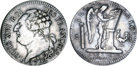 PÉRIODE RÉVOLUTIONNAIRE
1/2 ECU de 3 livres type "FRANÇOIS"
1792 A - TTB 35 (TTB)
Rare !


G 43, R 44, KM# 613
PARIS - ARGENT - 14,54g
 ------...