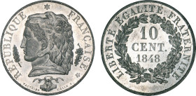 DÉCIME, 10 CENTIMES
10 CENT., concours de Vauthier-Galle
1848 - SPL 63 (SUP++)
Etain - Rare !


G 243
 - ÉTAIN - 
 ---------------------------...
