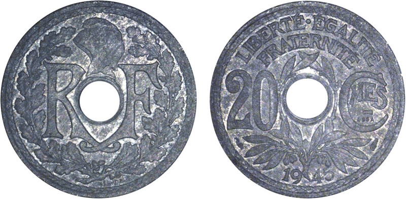 2 DÉCIMES, 20 CENTIMES
20 CENT. (Lindauer en zinc)
1945 - FDC 64 (FDC)
ESSA (...