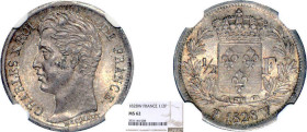 1/2 FRANC, 50 CENTIMES
1/2 F, Charles X
1828 W - SPL 63 (SUP++)
Rare en l'état ! - NGC MS62


G 402, F 180, KM# 723
LILLE - ARGENT - 
 -------...