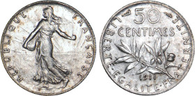 1/2 FRANC, 50 CENTIMES
50 CENTIMES type semeuse
1911 - SUP 55 (SUP)
Assez Rare !


G 420, F 190, KM# 854
 - ARGENT - 
 -----------------------...