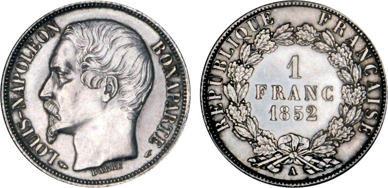 1 FRANC
1 FRANC Louis Napoléon Bonaparte
1852 A - SUP 50 (SUP-)
nettoyé


...