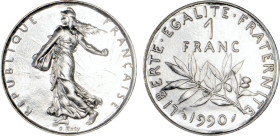 1 FRANC
1 FRANC type semeuse (nickel)
1990 - FDC 65 (FDC)
Rare !


G 474, F 226, KM# 925.1
 - NICKEL - 
 -------------------------------------...