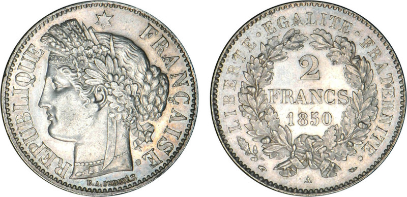 2 FRANCS
2 FRANCS type Cérès (2e République)
1850 A - SUP 58 (SUP)
Assez Rare...