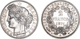 2 FRANCS
2 FRANCS type Cérès (défense nationale)
1871 a - SPL 62 (SUP++)
Rare en l'état !


G 530, F 265, KM# 817
PARIS - ARGENT - 
 ---------...