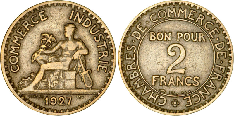 2 FRANCS
2 FRANCS Chambres de commerce
1927 - TTB 35 (TTB)
Rare !


G 533,...