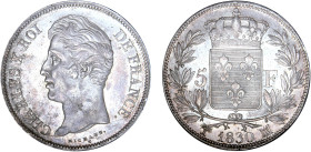 5 FRANCS
5 F, Charles X 2e type
1830 MA - SPL 63 (SUP++)
légère griffure


G 644, F 311, KM# 728
MARSEILLE - ARGENT - 24,99g
 ----------------...