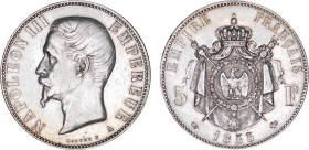 5 FRANCS
5 FRANCS Napoléon III, tête nue
1855 A - SUP 50 (SUP-)
Ancre


G 734, F 330, KM# 782
PARIS - ARGENT - 
 -----------------------------...