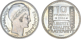 10 FRANCS
10 FRANCS type avec grosse tête, rameaux longs
1946 - FDC 64 (FDC)
PIEFORT ESSAI - Très Rare !!


G 810, F 361, KM# 908
 - CUPRO-NICK...